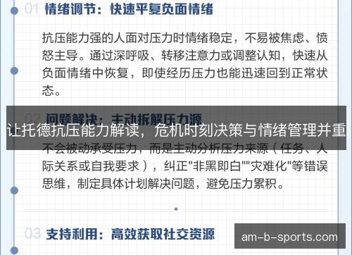 让托德抗压能力解读，危机时刻决策与情绪管理并重
